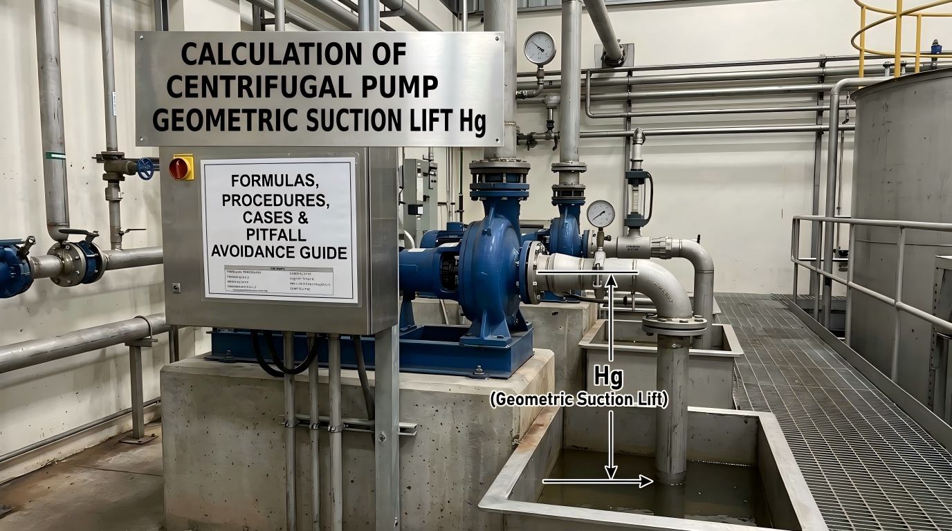 Santrifüj Pompa Geometrik Emme Yüksekliği Hg'nin Hesaplanması: Formüller, Prosedürler, Vakalar ve Tuzaklardan Kaçınma Kılavuzu
