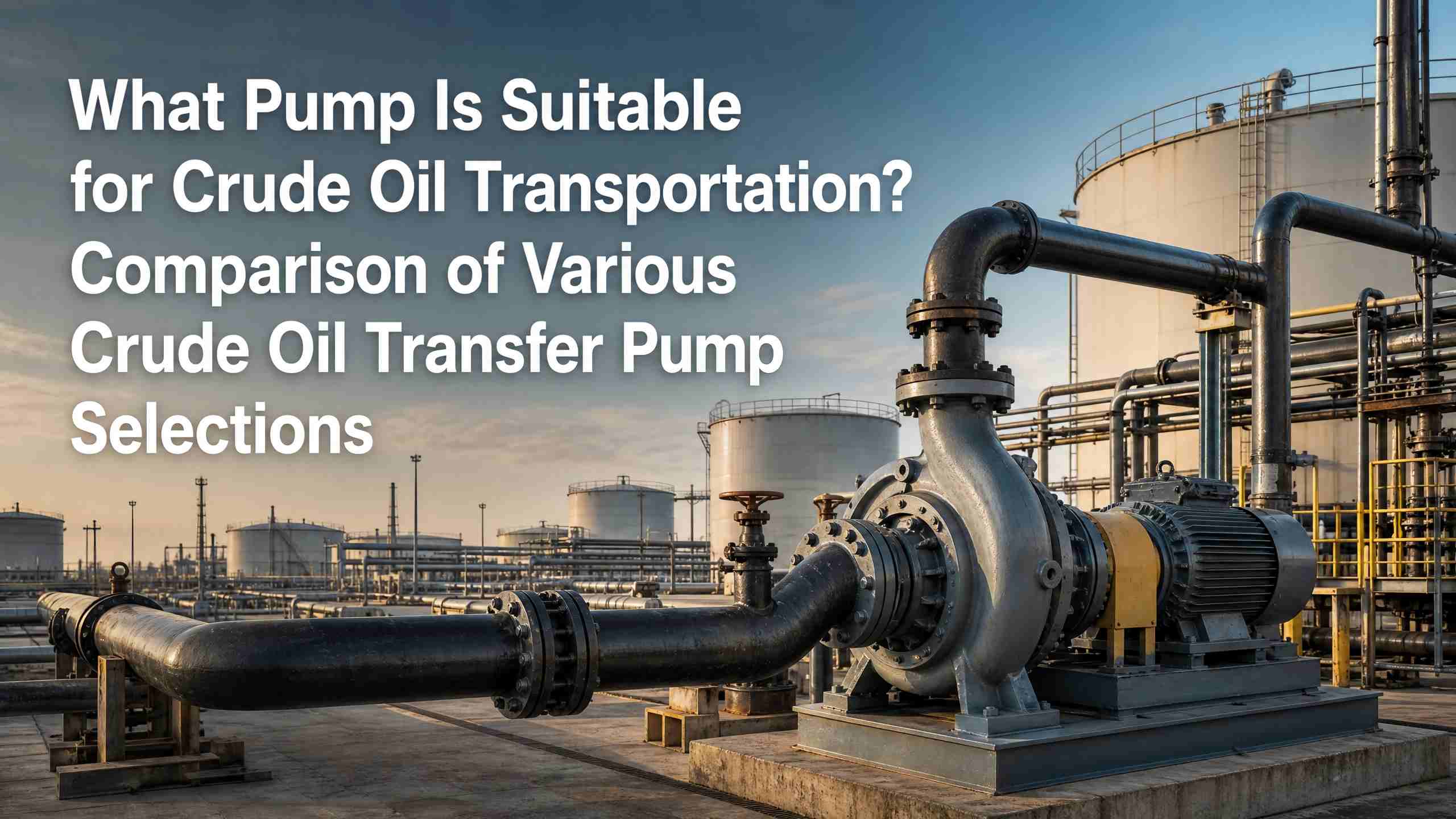 Ham Petrol Taşımaya Hangi Pompa Uygundur? Çeşitli Ham Petrol Transfer Pompası Seçimlerinin Karşılaştırılması